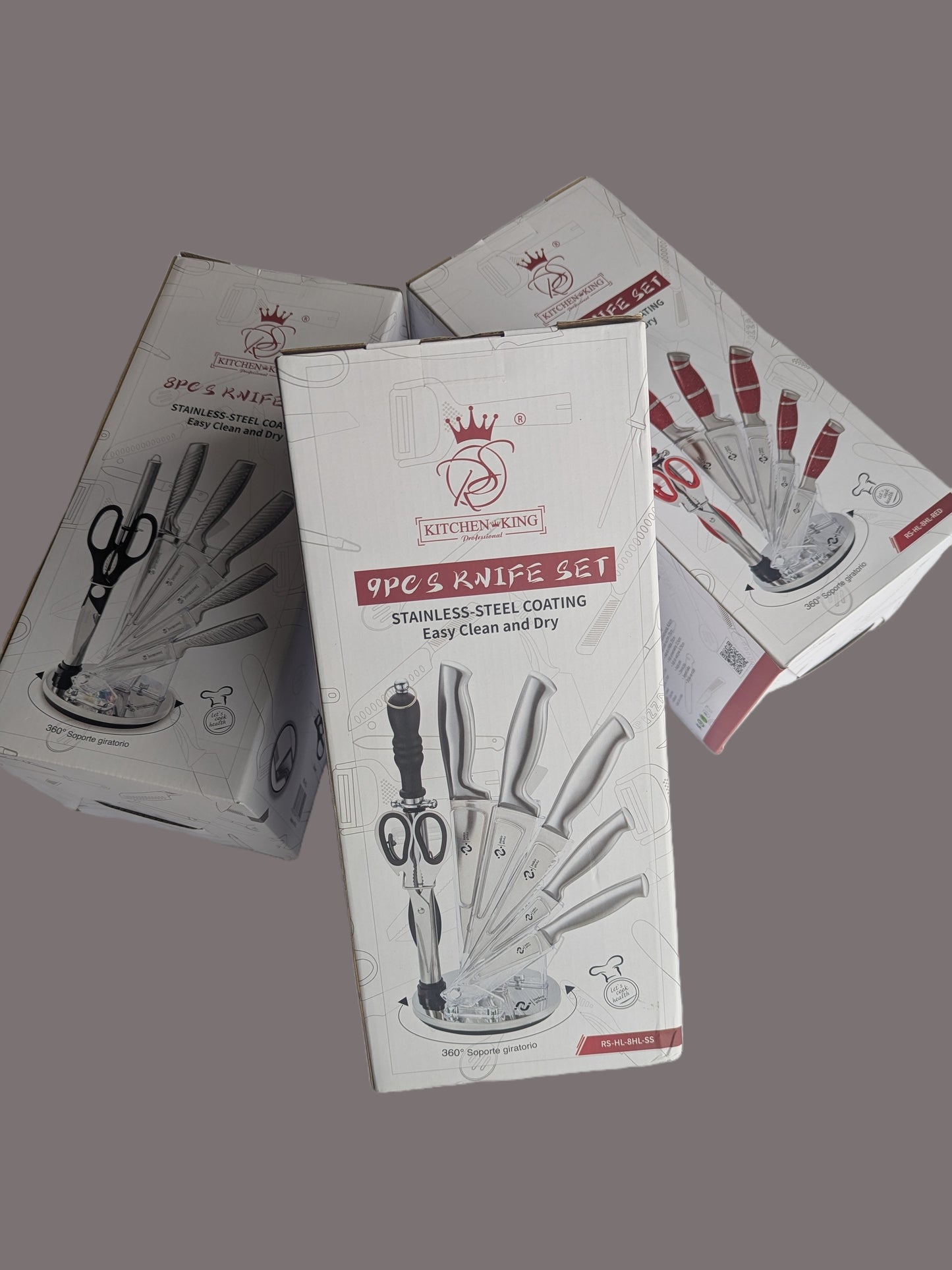 Kitchen King Küchenmesser Set 9tlg. silber