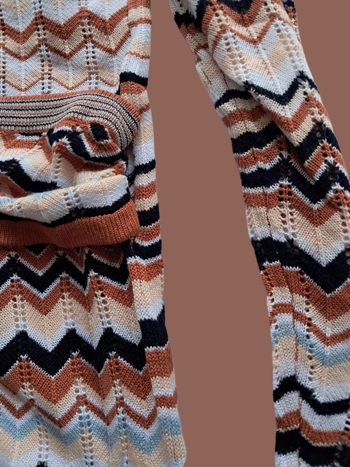 Wickel-Strickjacke Lascana Boho Style Detailansicht Muster