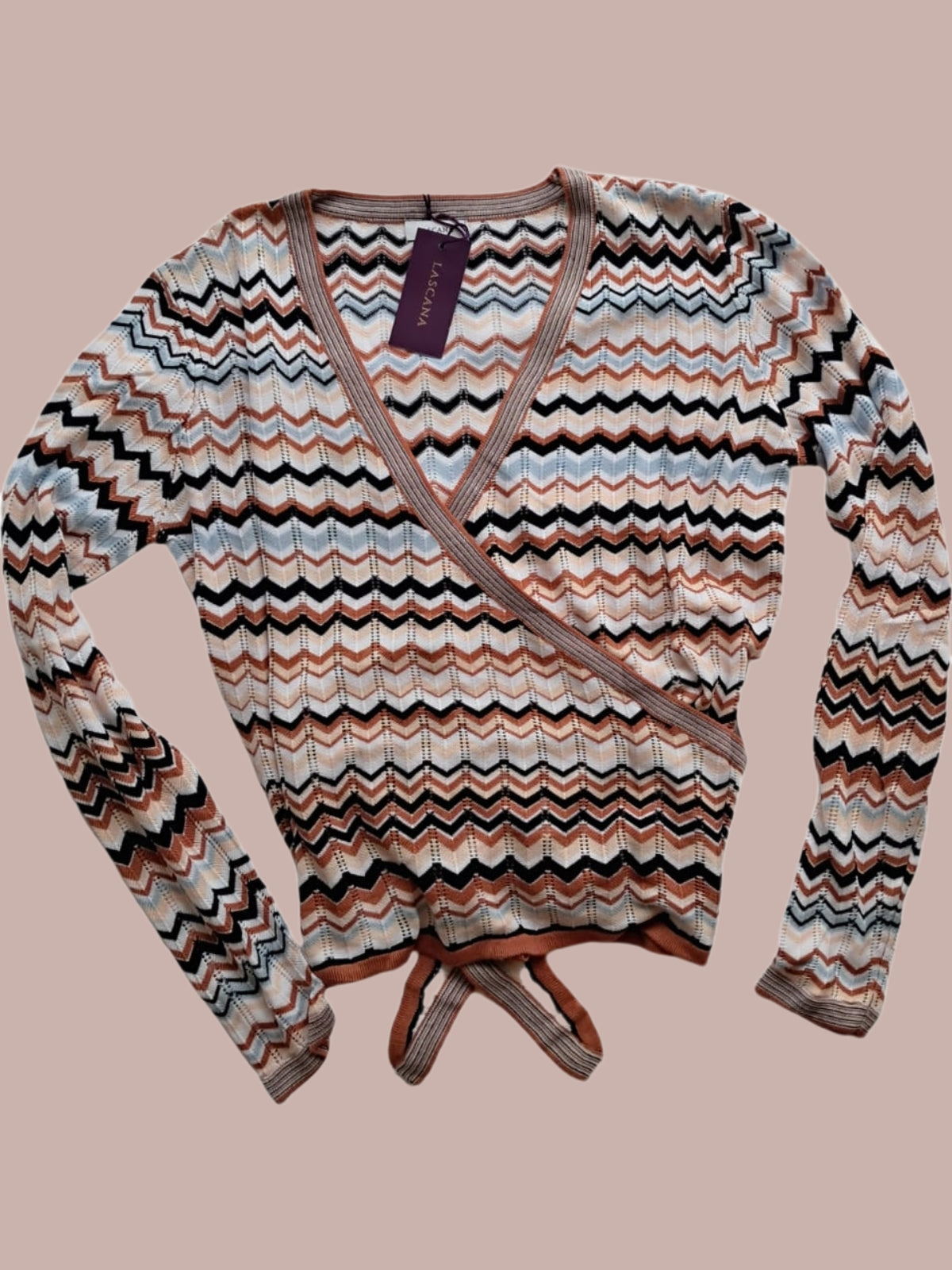 Wickel-Strickjacke Lascana Boho Style Vorderansicht Komplett Bild 2