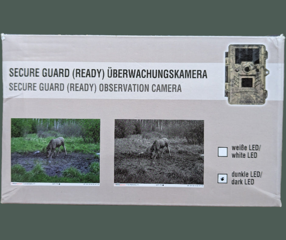 Ultrasport Überwachungskamera Wildkamera Secure Guard Ready dunkle LED Verpackung Seitenansicht