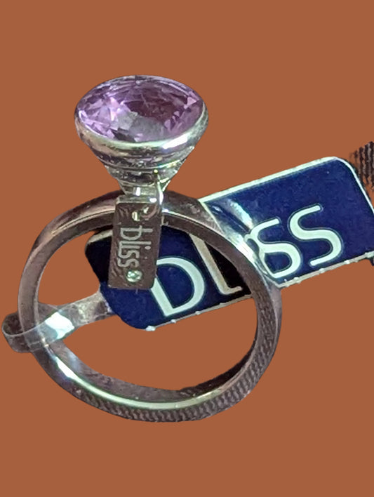 Bliss Damenring Edelstahl Topas/Amethyst/Rauchquarz Ausführung mit Amethyst