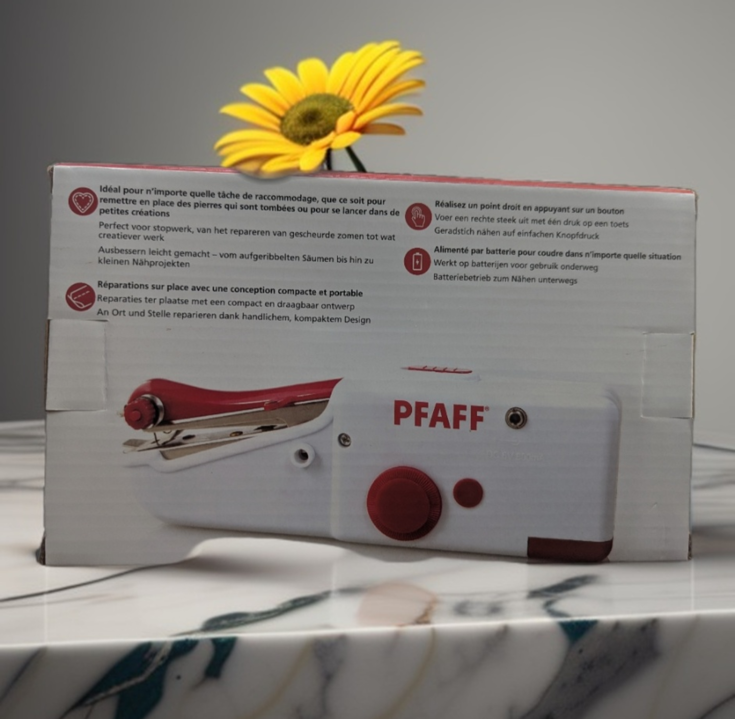 Pfaff Stitch Sew Quick Mini Nähmaschine - Rückansicht