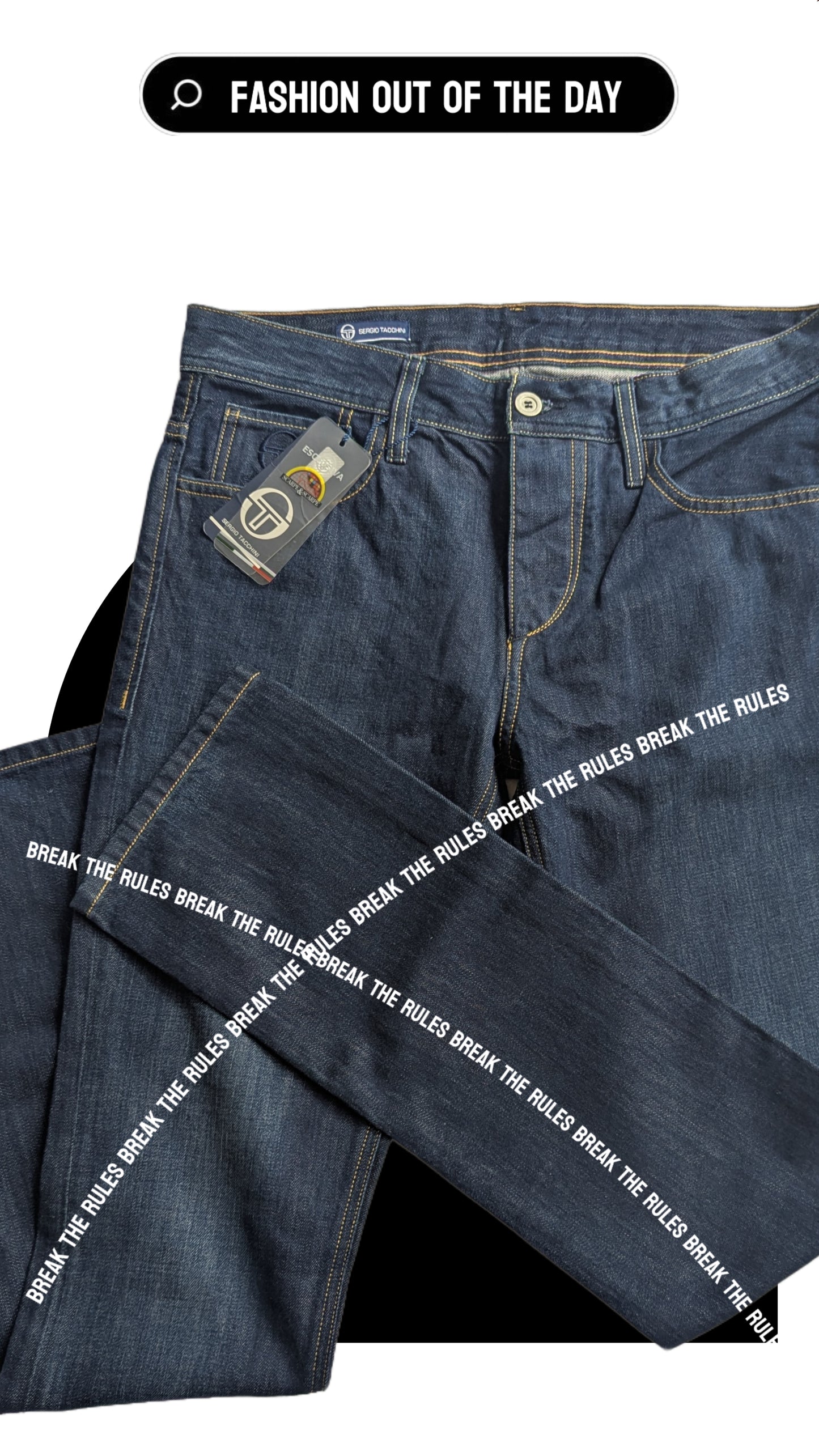 Herrenjeans von Sergio Tacchini Produktfoto von vorne gefaltet