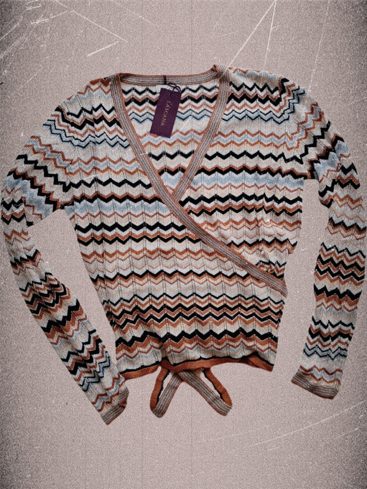Wickel-Strickjacke Lascana Boho Style Vorderansicht komplett