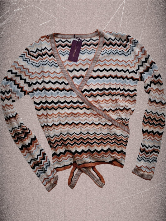 Wickel-Strickjacke Lascana Boho Style Vorderansicht komplett