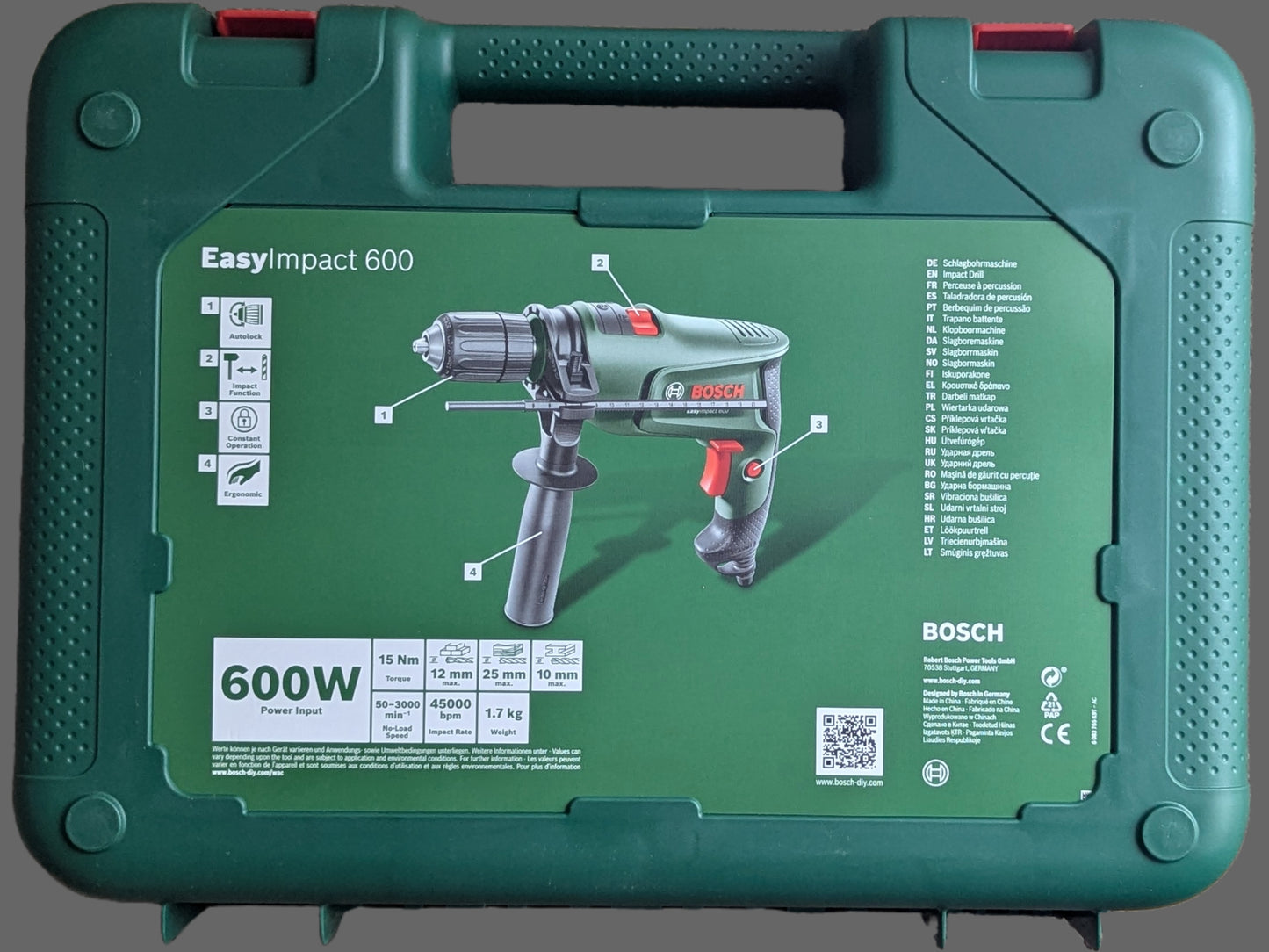 Bosch Schlagbohrmaschine Easy Impact 600 Rückansicht