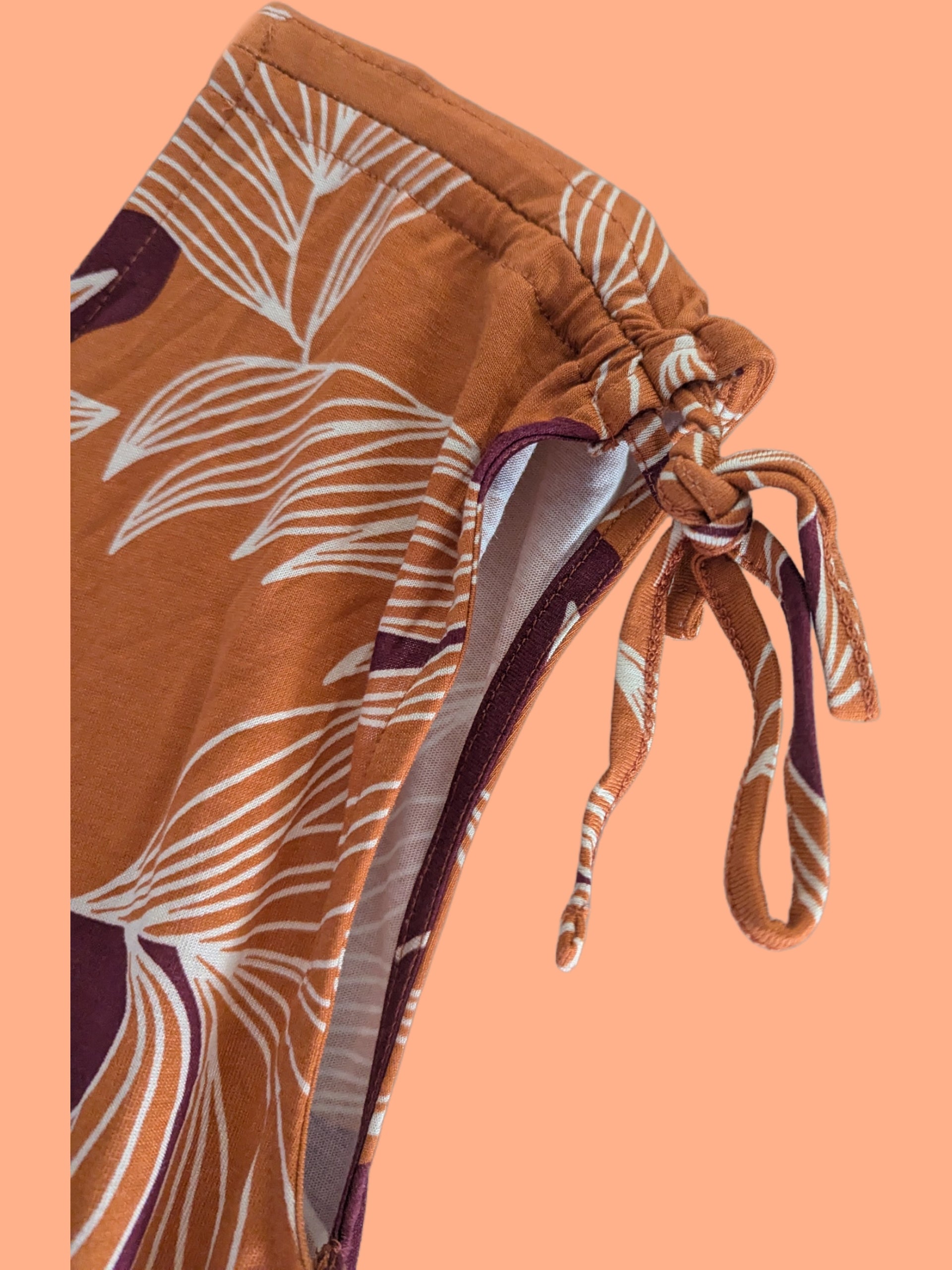 Lascana Sommerkleid Braun/Terracotta Details Schulterraffung