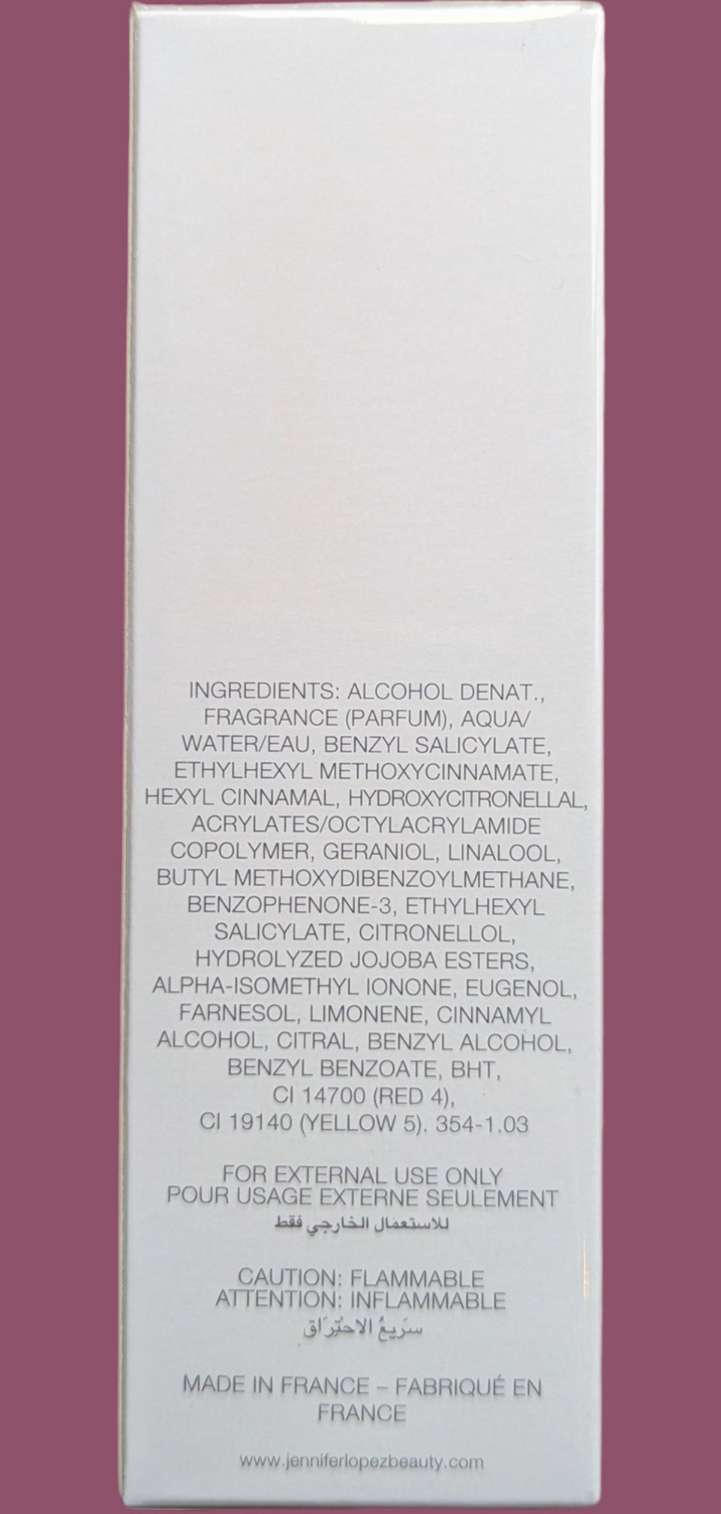 Jennifer Lopez Glow Damen Eau de Toilette Spray  Inhaltsangaben