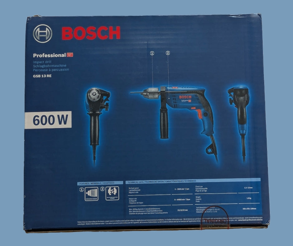 Bosch Professional Schlagbohrmaschine GSB 13 RE Verpackung Rückansicht