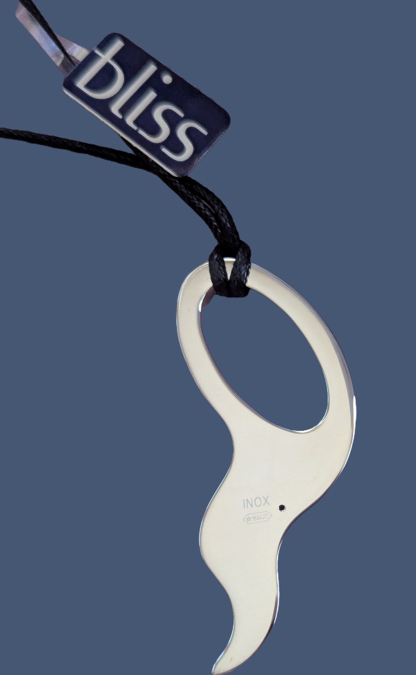 Bliss Unisex Halskette mit Edelstahl Anhänger und 1 Diamant ct. 0,01 , ca. 45cm
