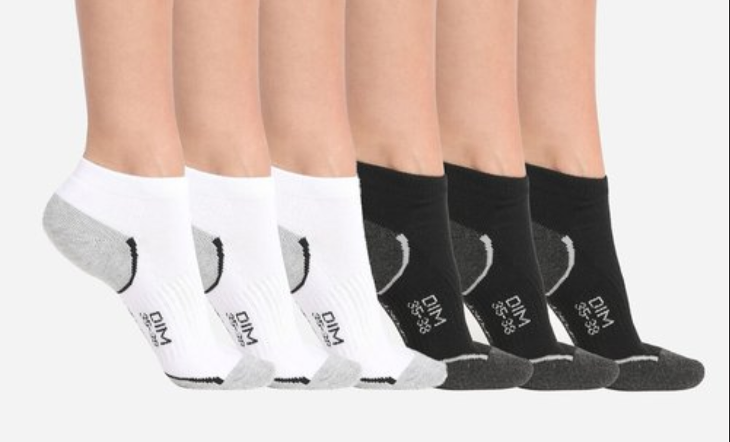 DIM 12 Paar Unisex Sportsocken Modell 
 Auswahl angezogen
